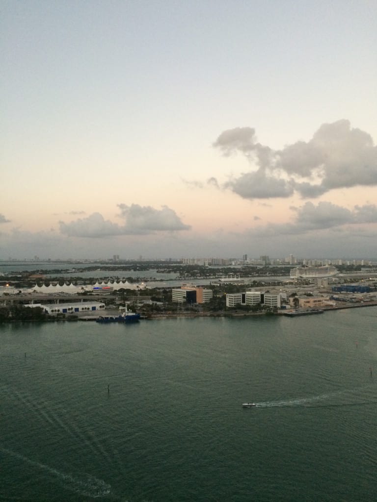 The view from our upgraded suite at the InterContinental Miami