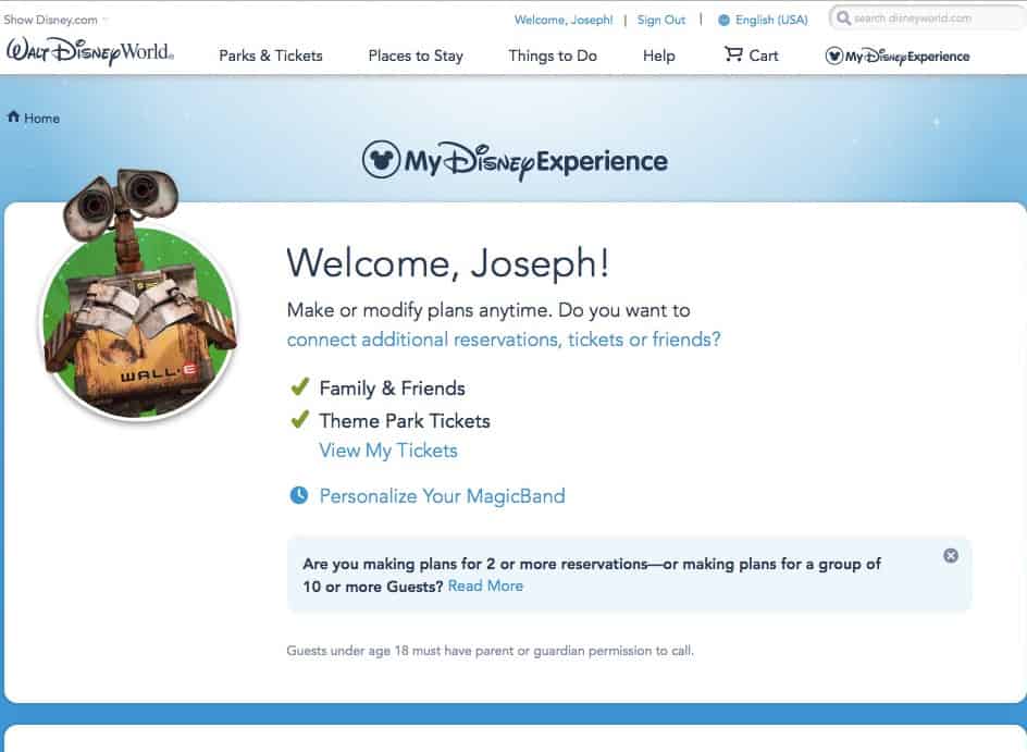 Welcome Screen