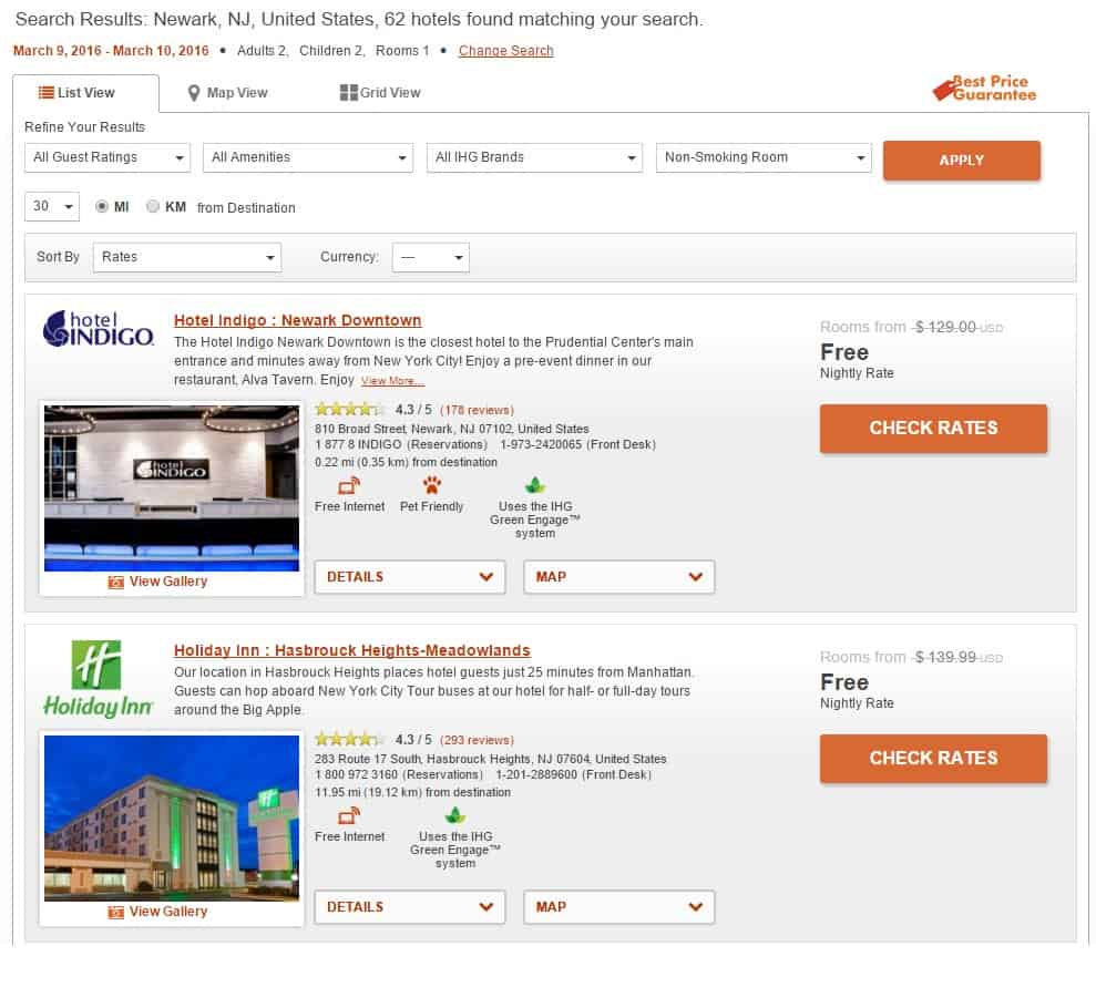 Search Results Page