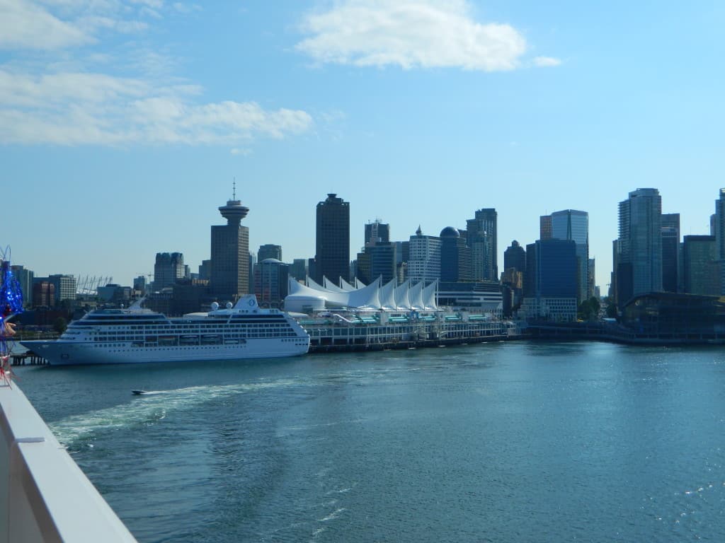 Leaving Canada Place and Vancouver