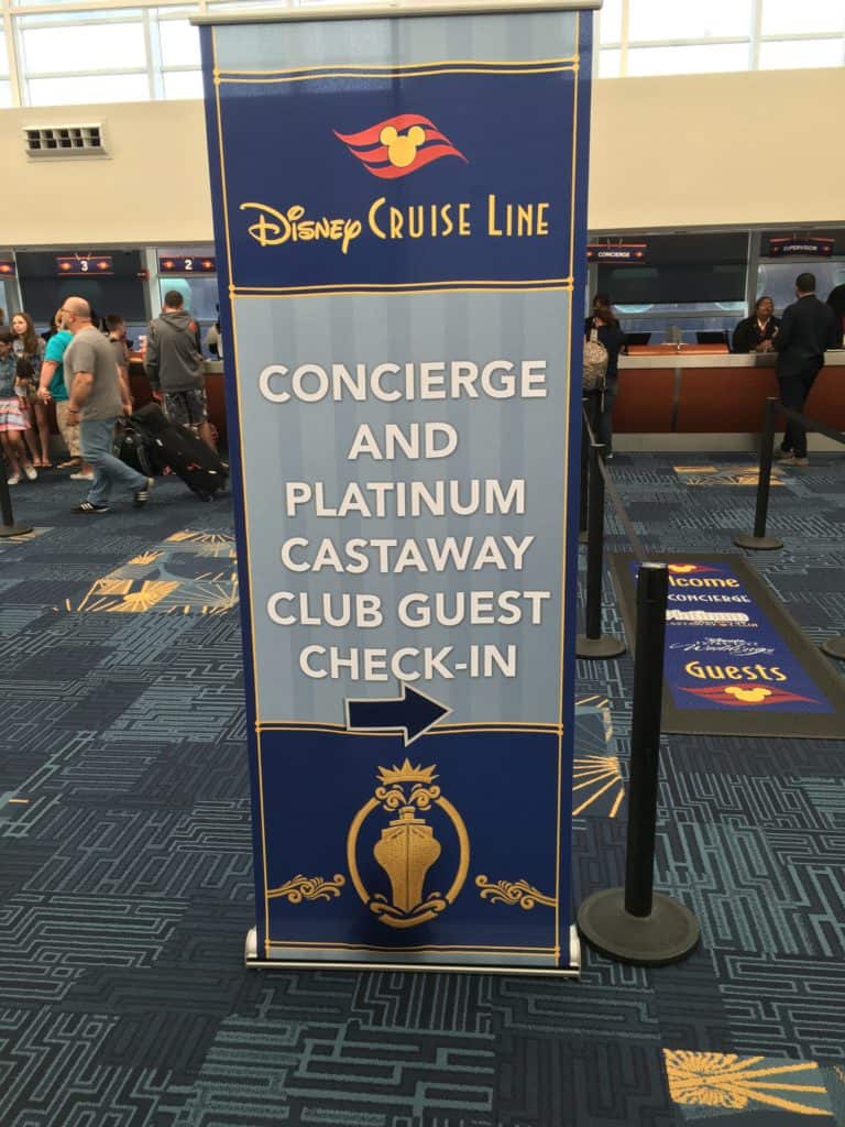 The Supervisor Desk is to the right of the Concierge and Platinum Check-in line