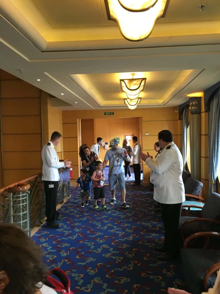Boarding the ship