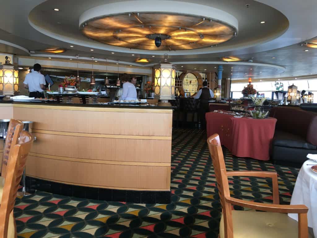 Buffet and Kitchen on the Disney Wonder