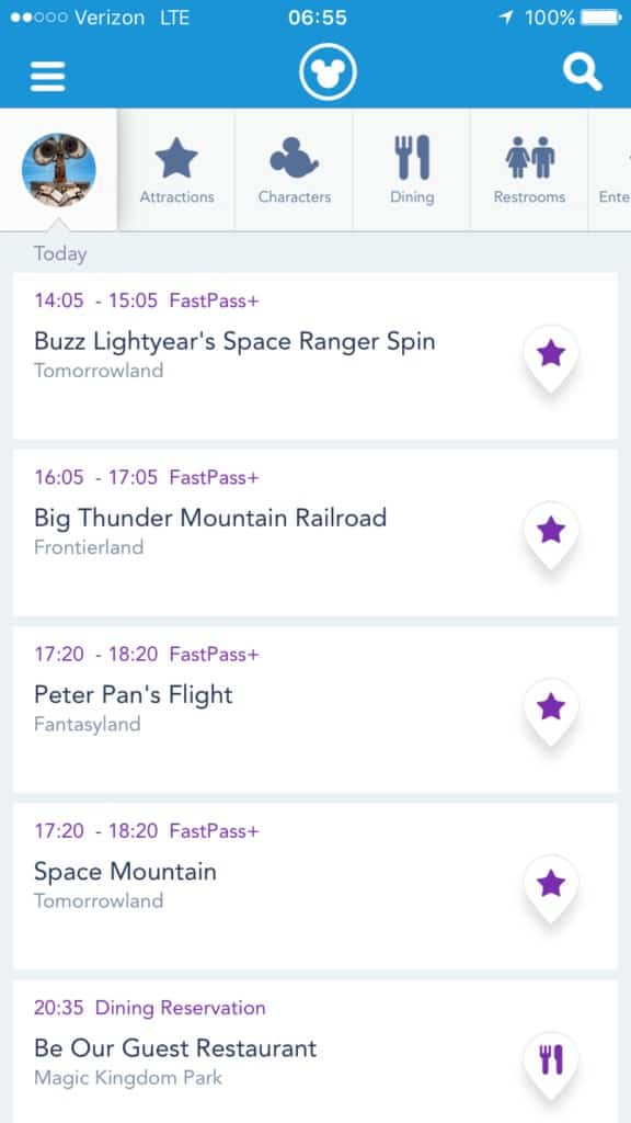 Scheduled Fastpasses