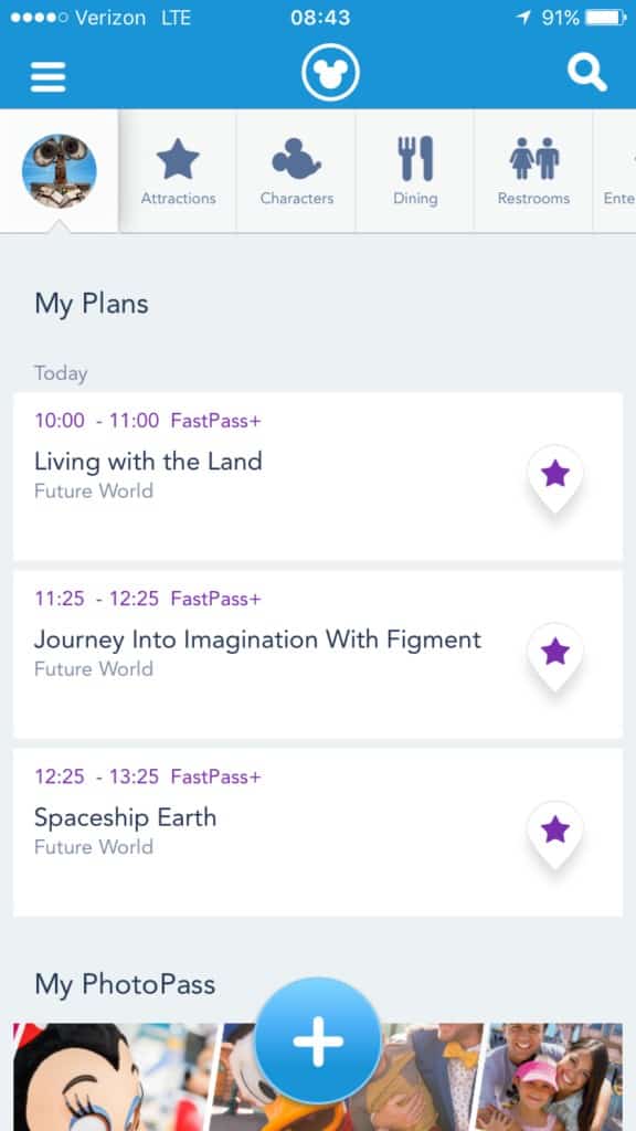 Fastpass Selection