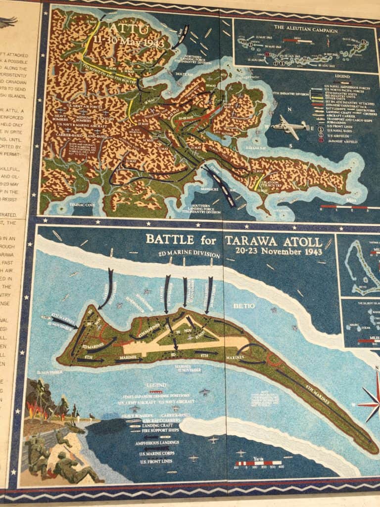 Mural of the Battle of Tarawa Atoll