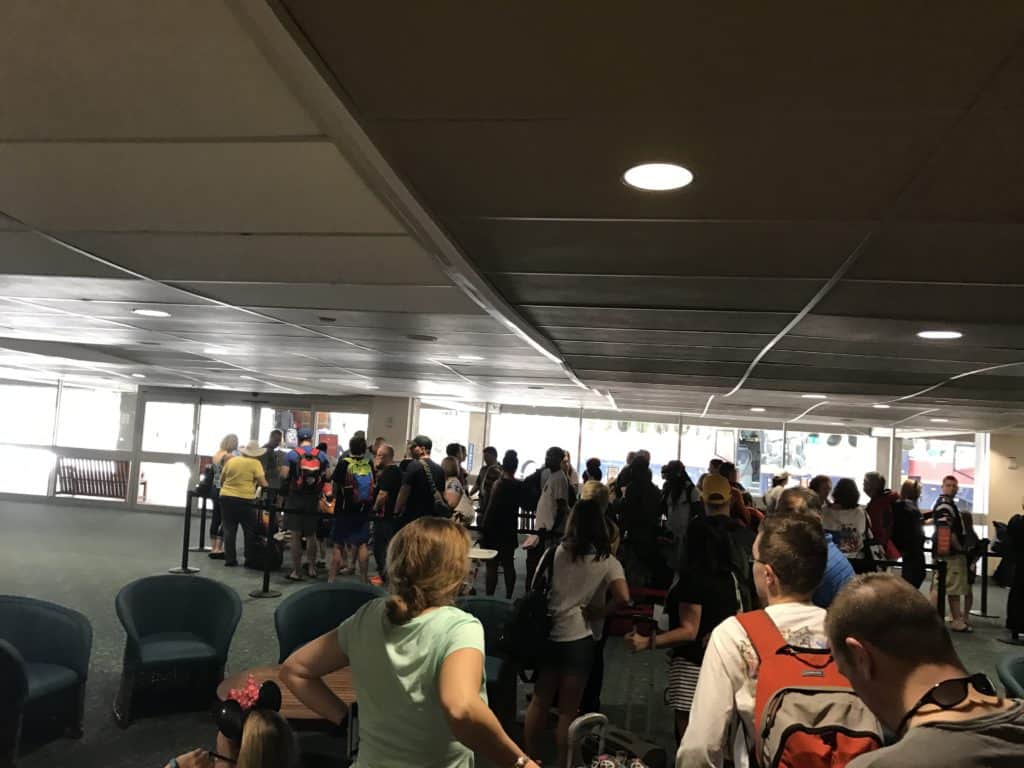 Check in line for Disney Cruise Line Ground Transportation