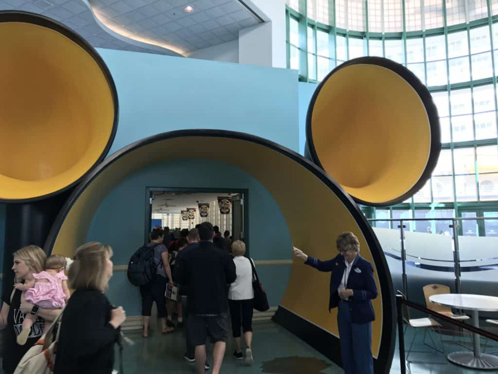 Entryway to the Disney Cruise Ship