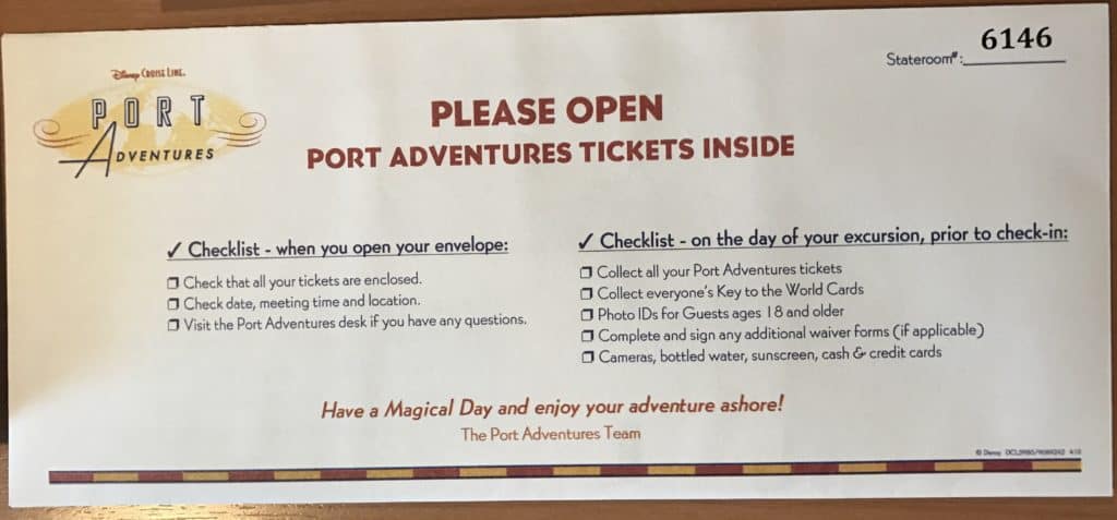 Excursion Ticket Envelope