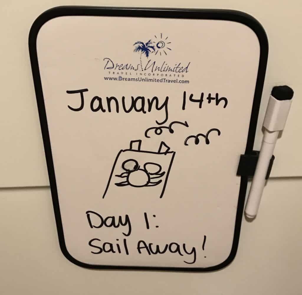 Day 1: Sail Away
