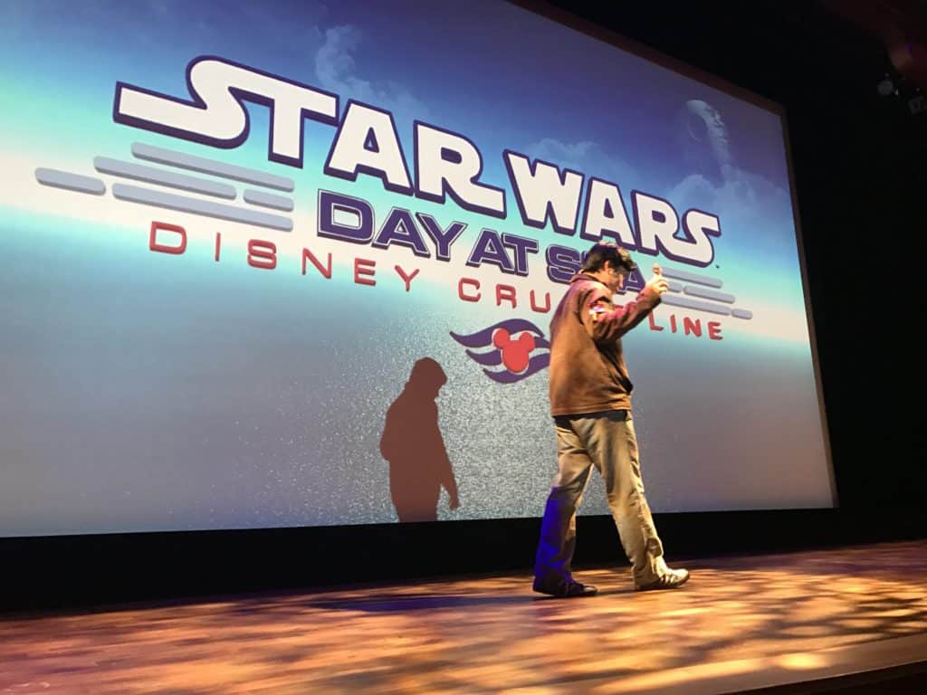 Leland Chee with his Jedi Action Figure