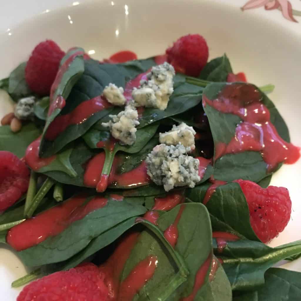 Spinach and Raspberry Salad