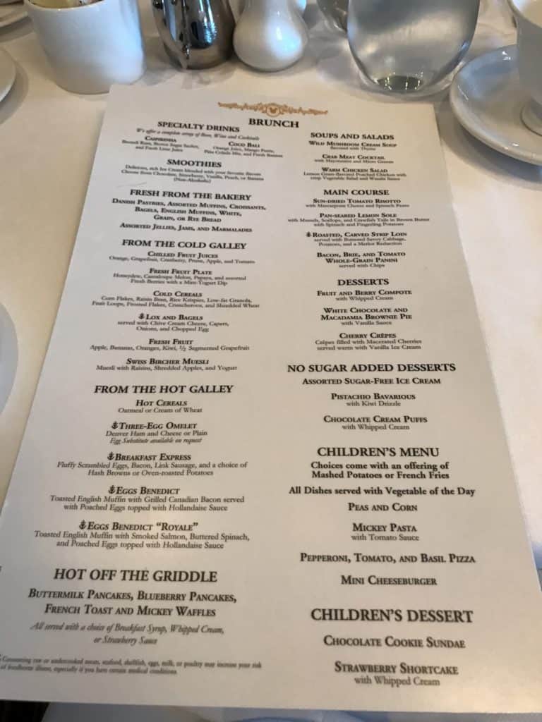 Brunch Menu