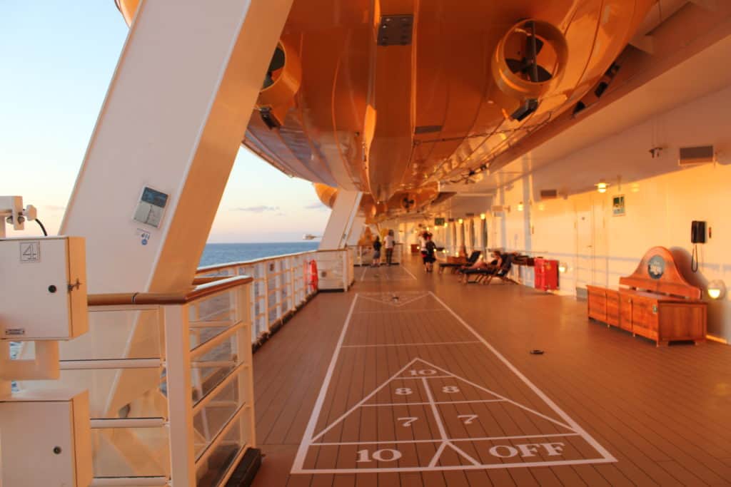 Deck 4 Shuffleboard area