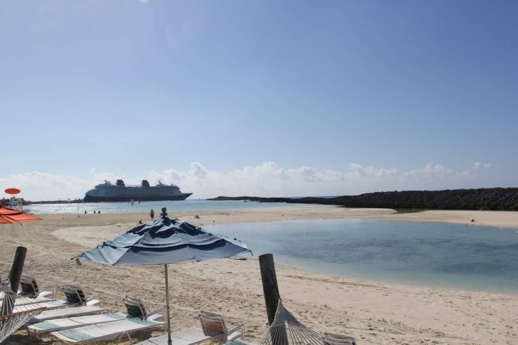 View of the ship from Cabana 20