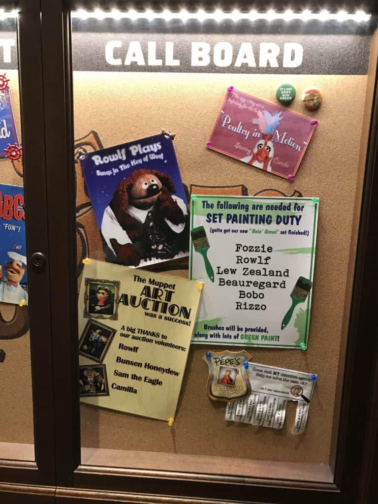 Right side of the call board