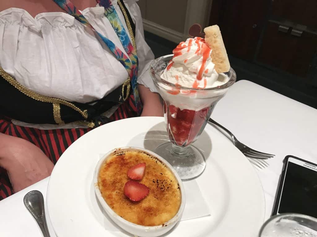 Creme Brulee and Strawberry Shortcake