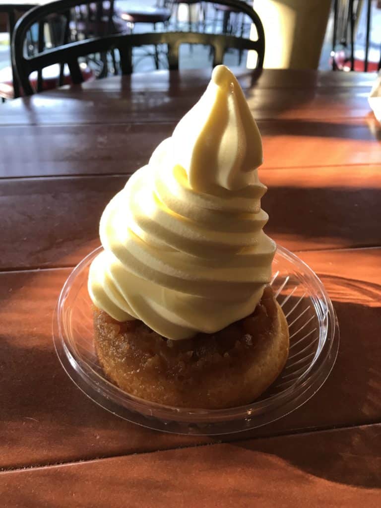 Pineapple Upside Down Cake Topped with Dole Whip