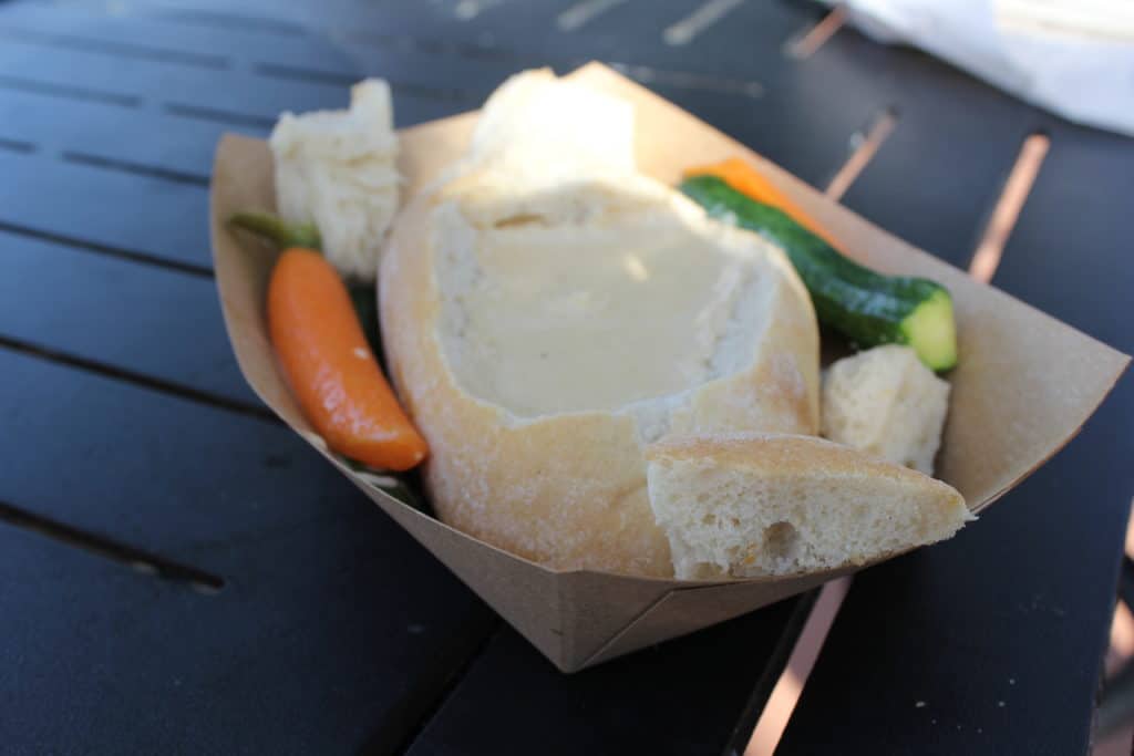 Cheese Fondue in a bread bowl