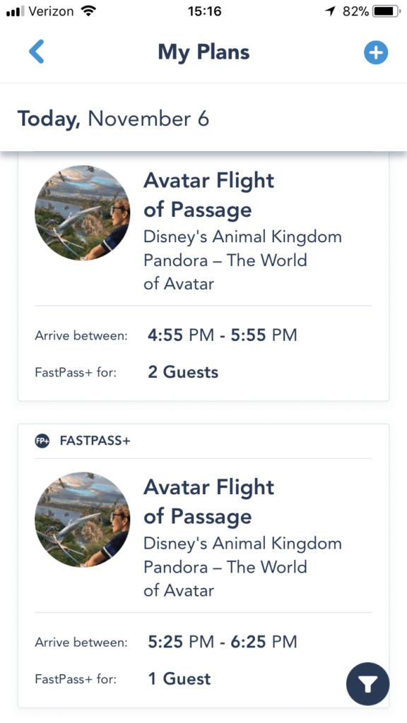 Picking up Extra FastPasses for Flight of Passage