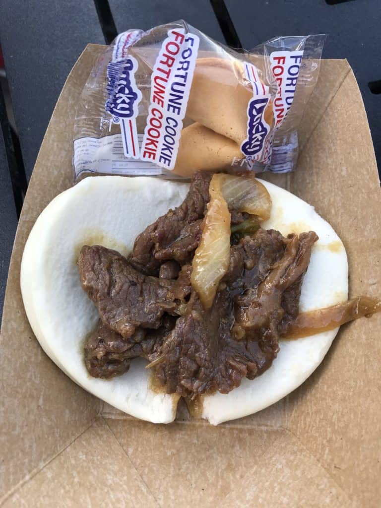 Mongolian Beef Bao Bun and a Fortune Cookie