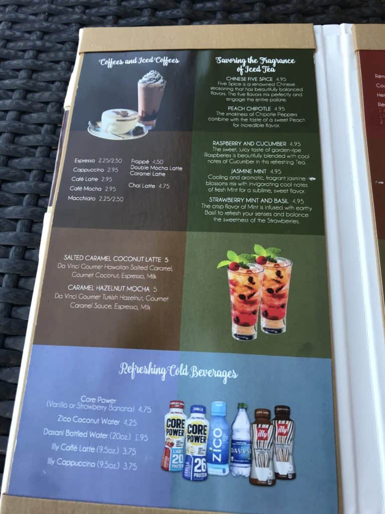 Cove Cafe Menu - Page 1