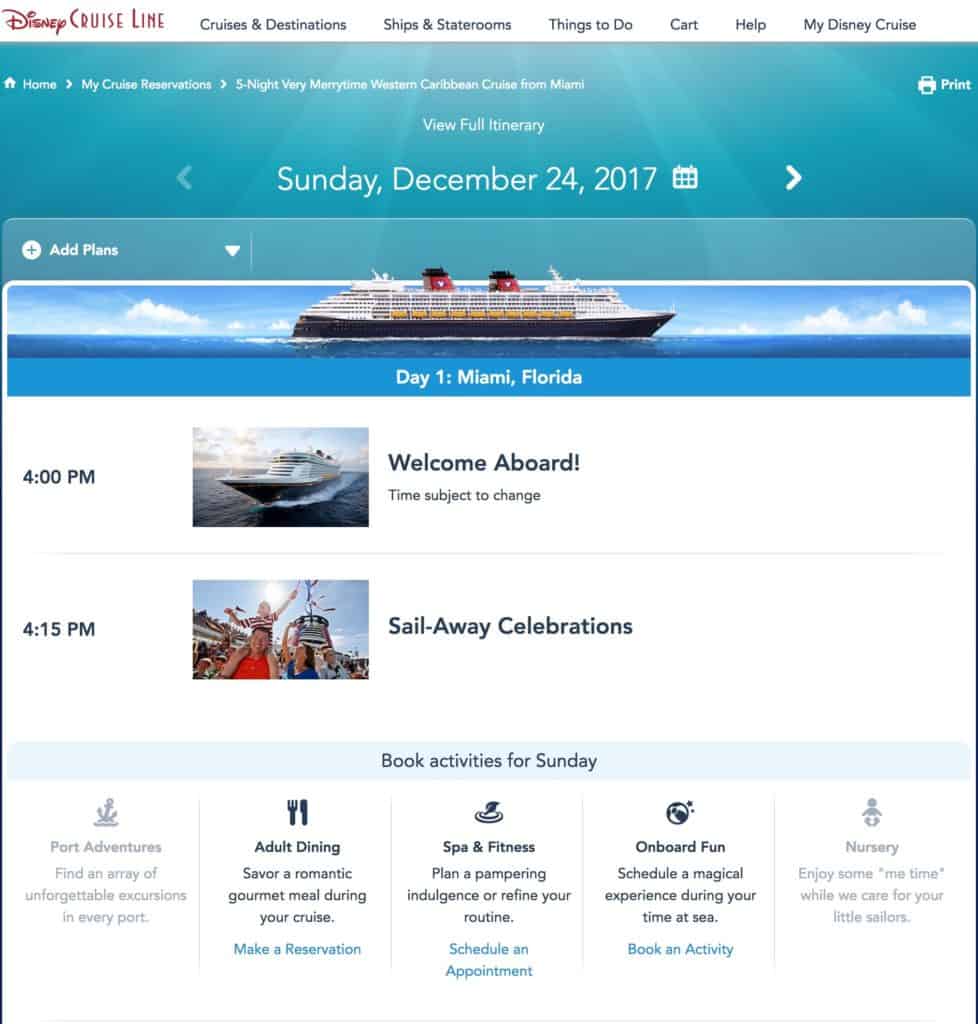 First Day of Activities