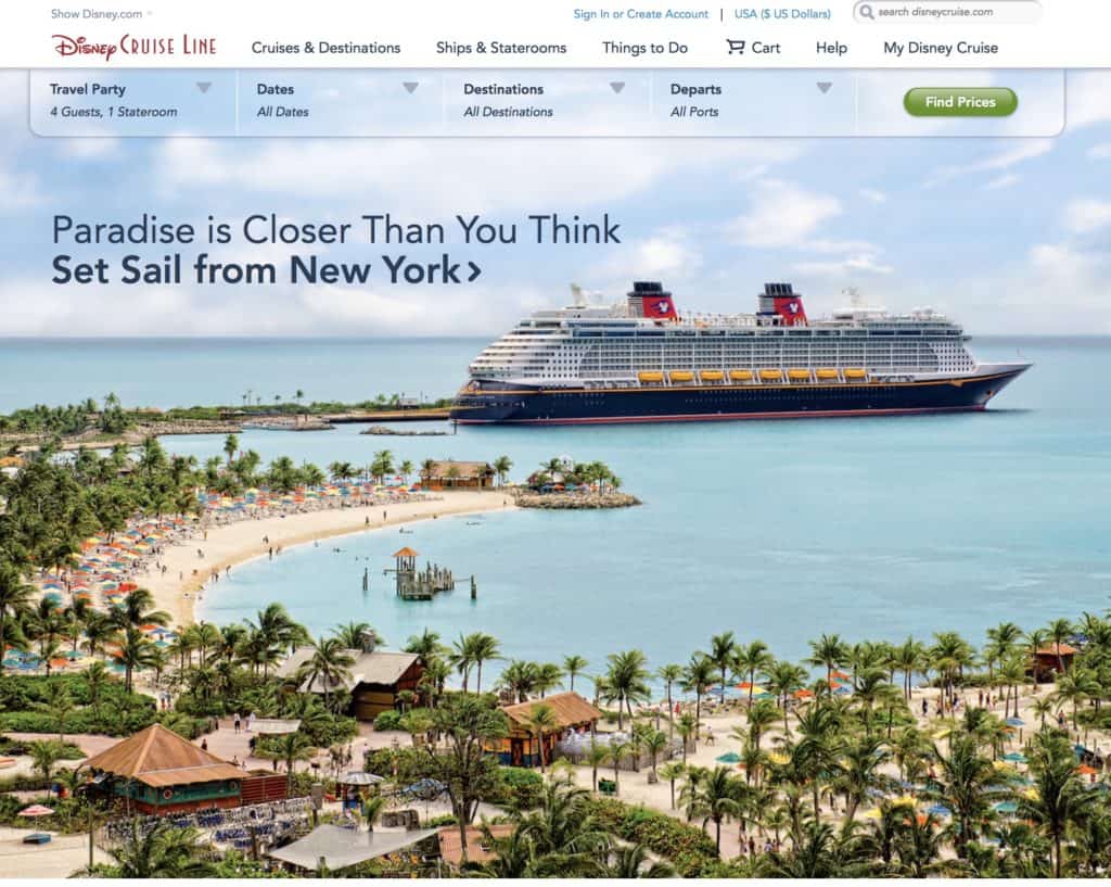 Disney Cruise Line Website