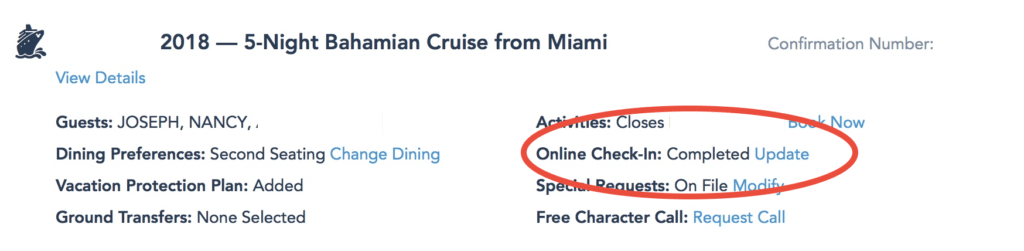 Updated Check-In Status