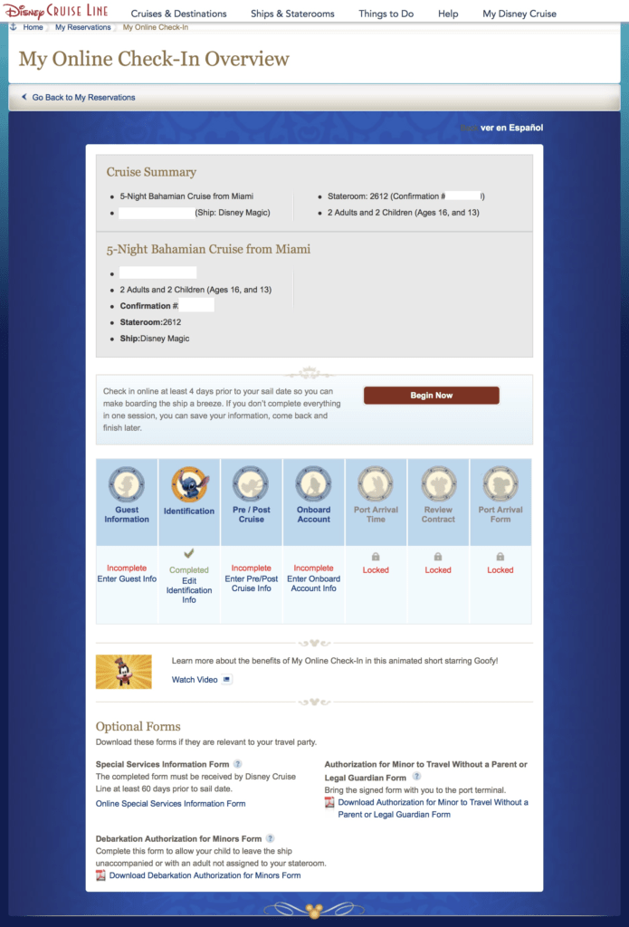 My Online Check-In Overview