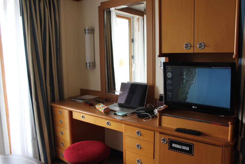 Desk Area With Television