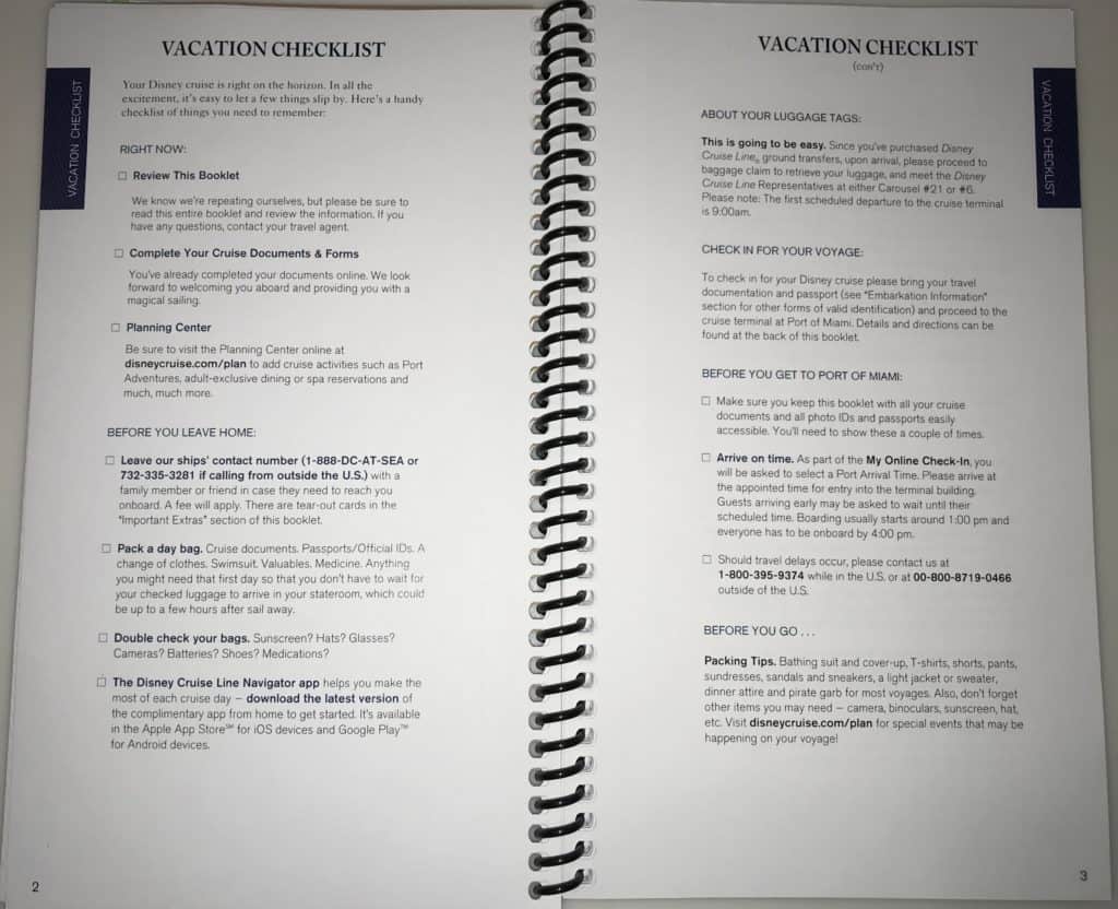 Vacation Checklist