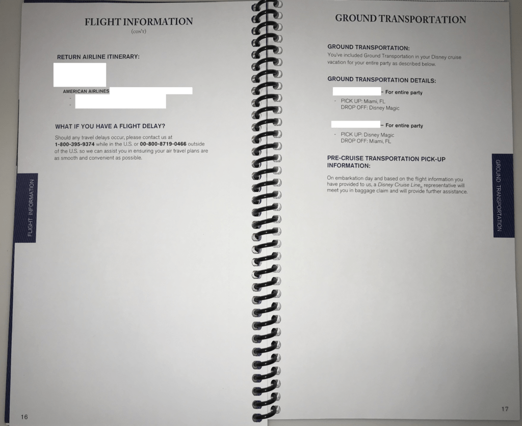 Flight and Ground Transportation Information