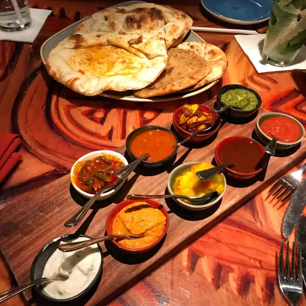Indian-Style Bread Service with all Nice Accompaniments