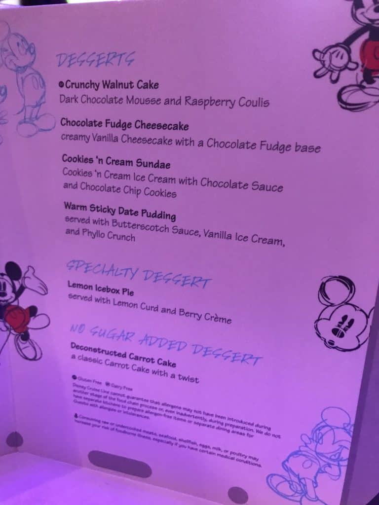 Animator Palate Dessert Menu