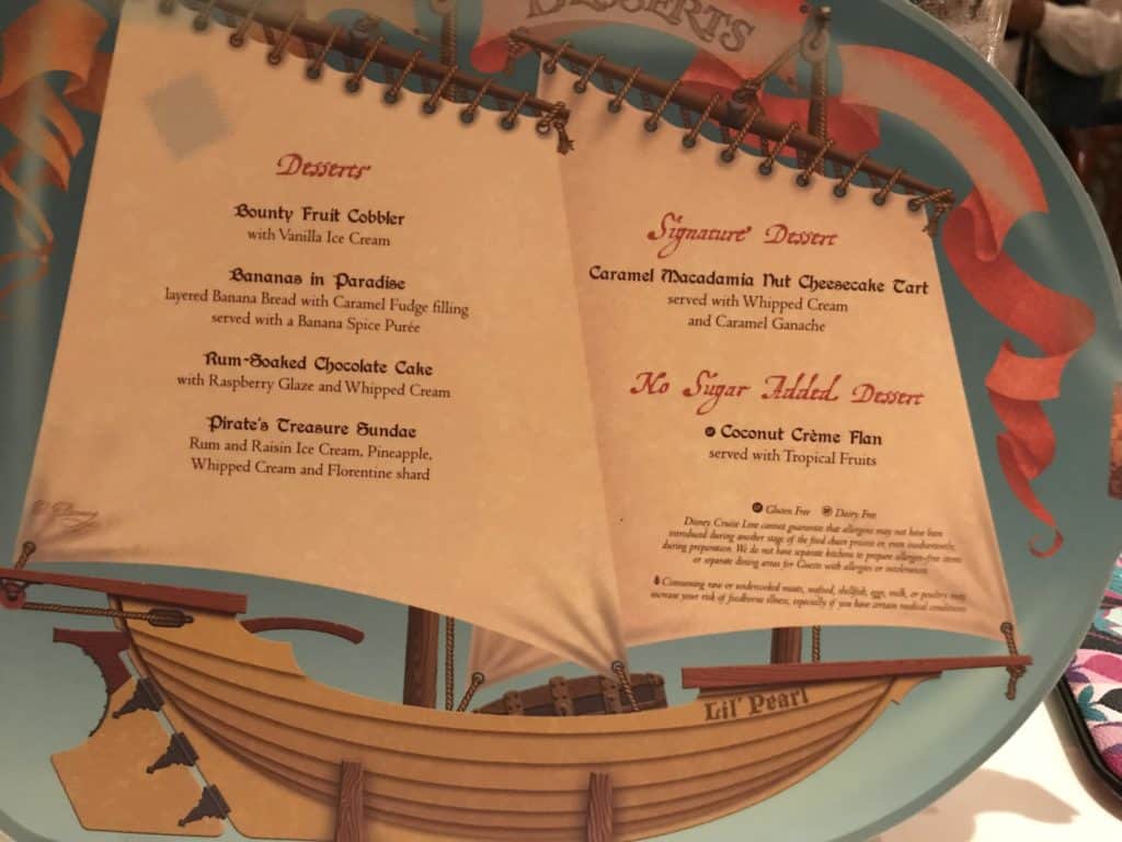 Dessert Menu