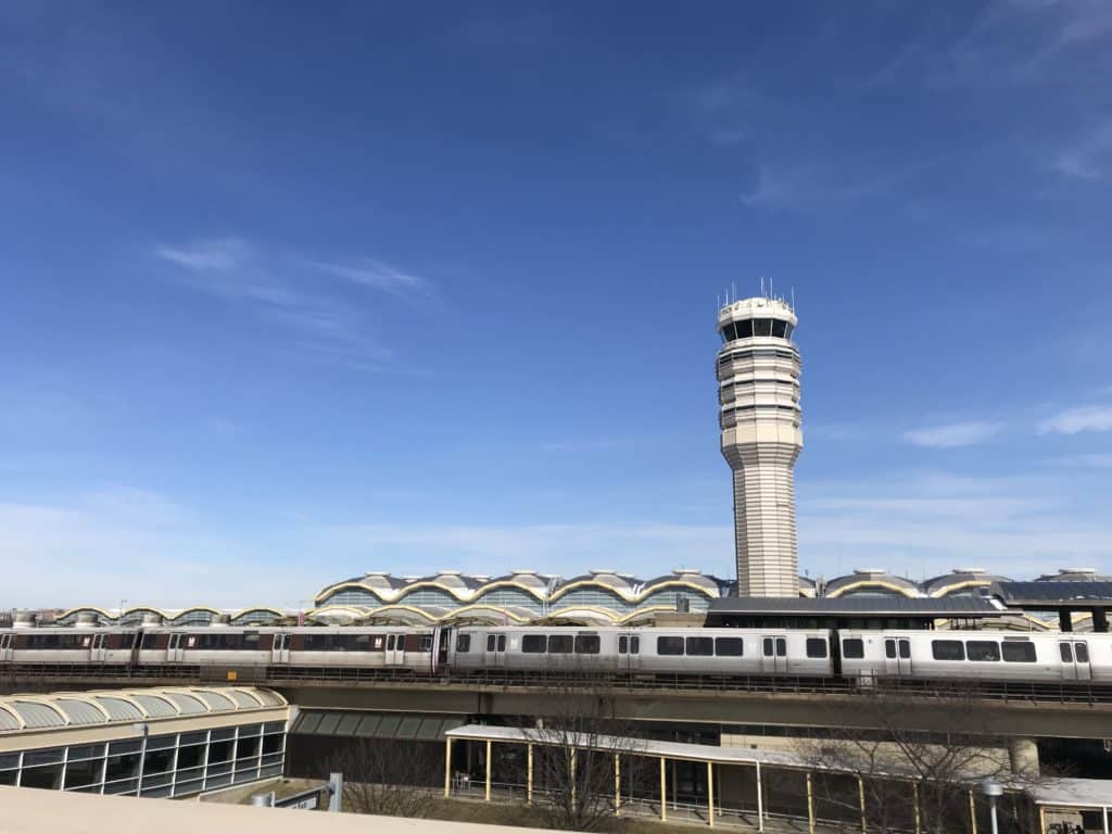 Metro Arriving At Reagan National Airport