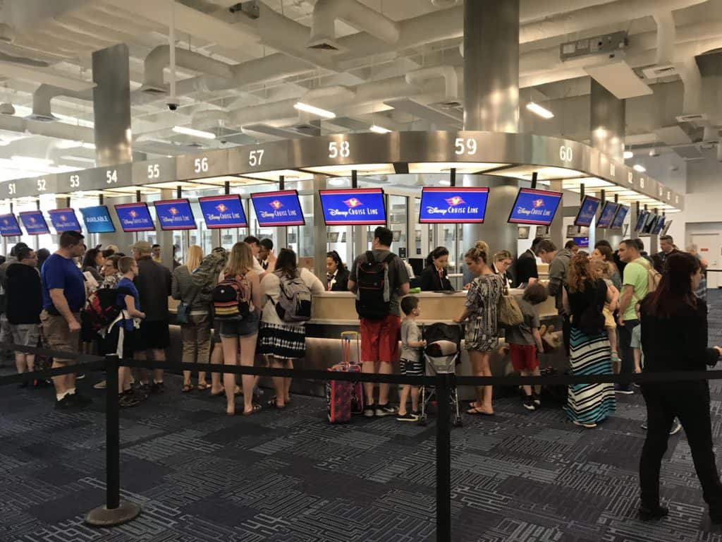 Disney Cruise Check-In Line