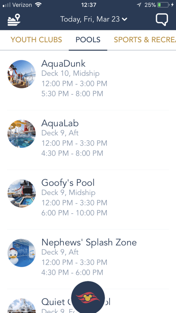 Pool Locations and Schedules