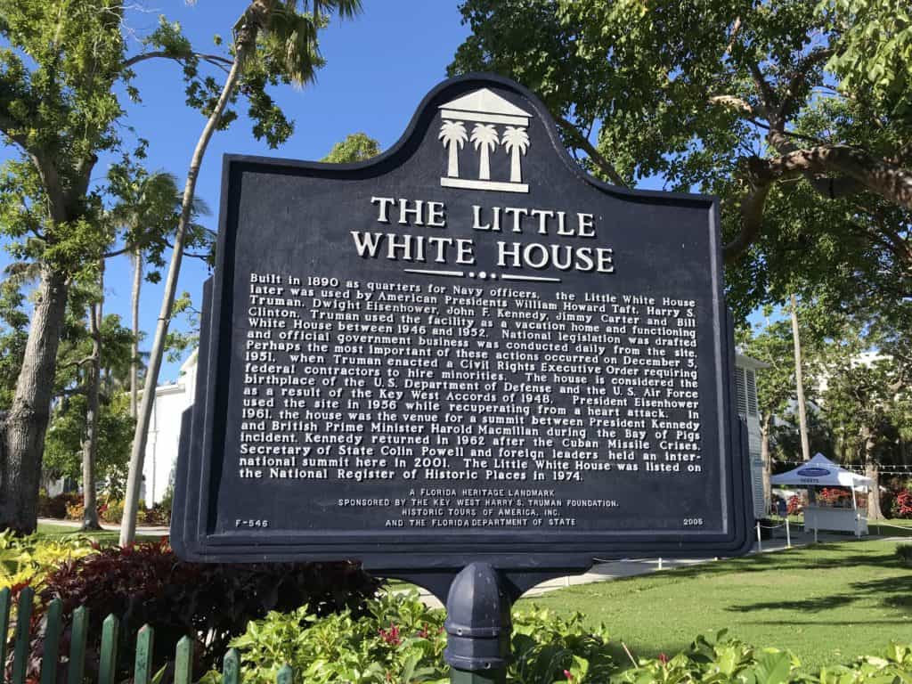Historical Sign for The Little White House