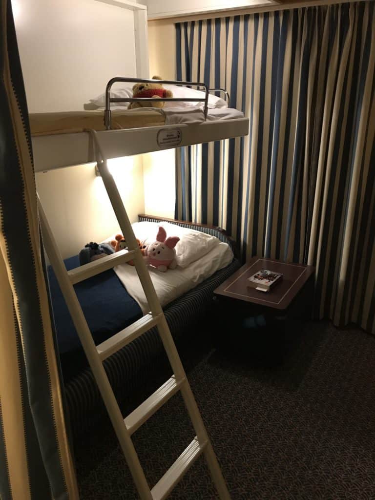 Bunks Converted for Sleeping