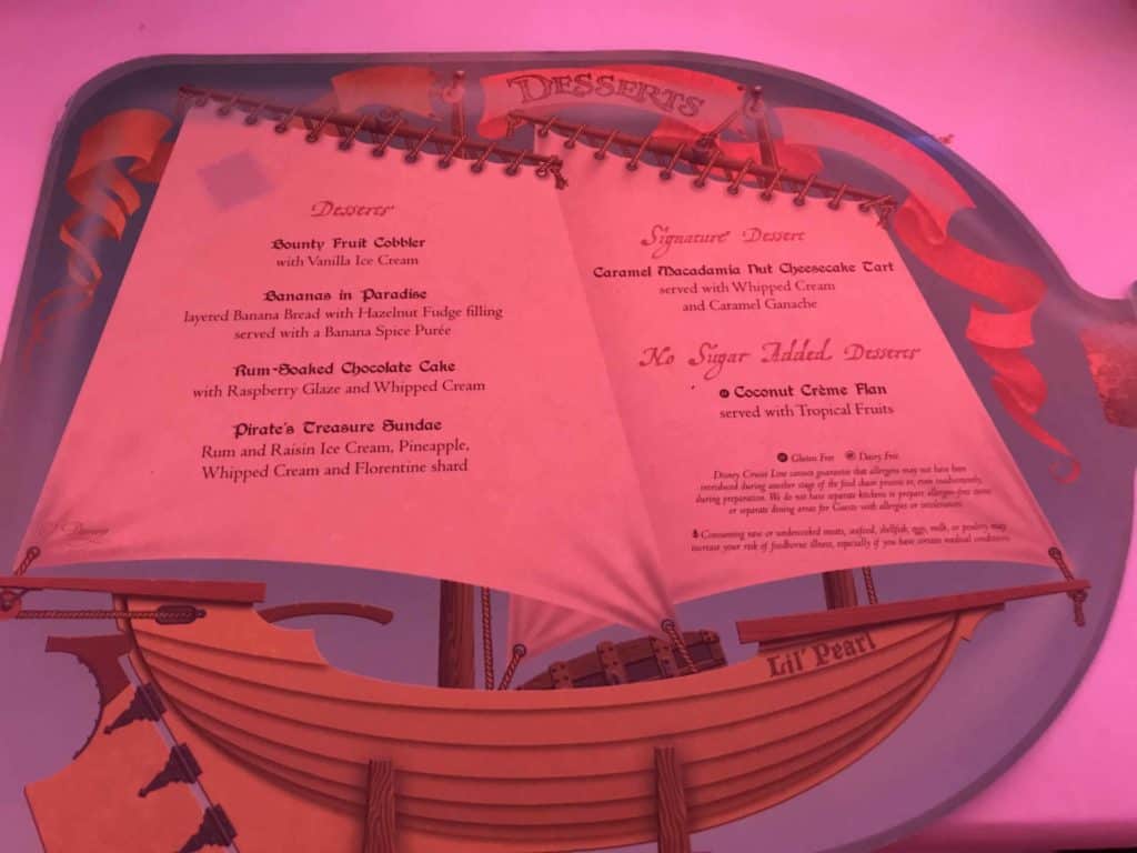Dessert Menu - Dessert Selections