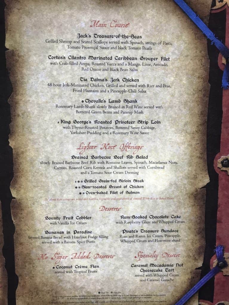 Entrees, Lighter Note Offerings, Desserts