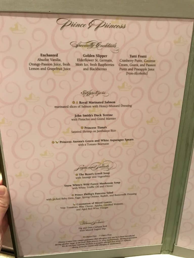 Cocktails, Appetizers, Soups, Salads, and Bread Service