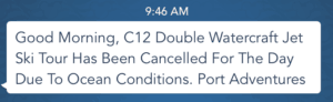 Canceled Excursion