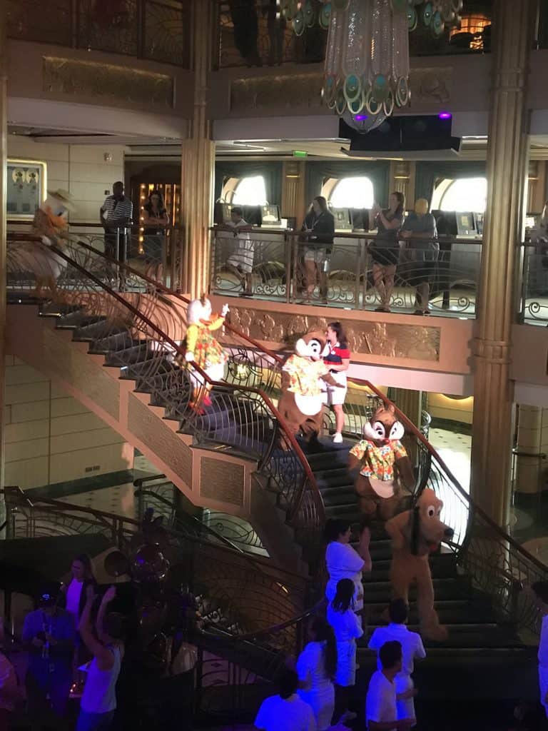 The Gang comes down the stairs