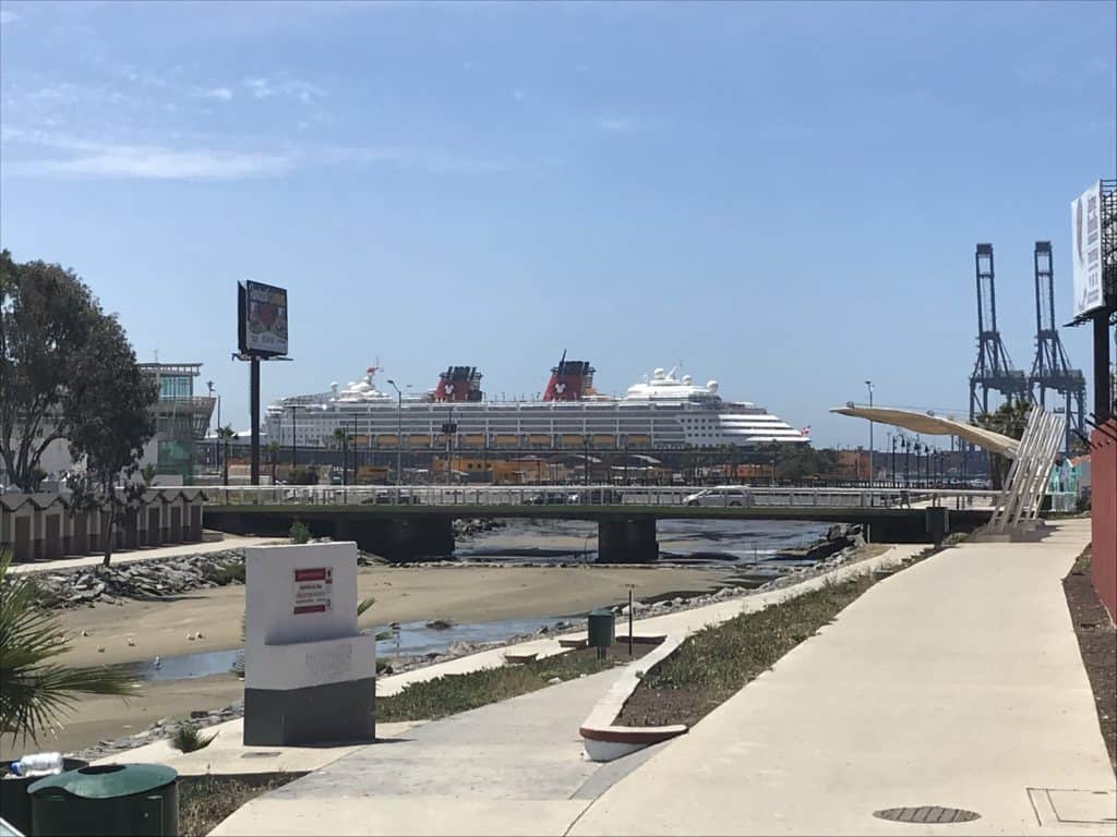 View of the Disney Wonder from Ensenada