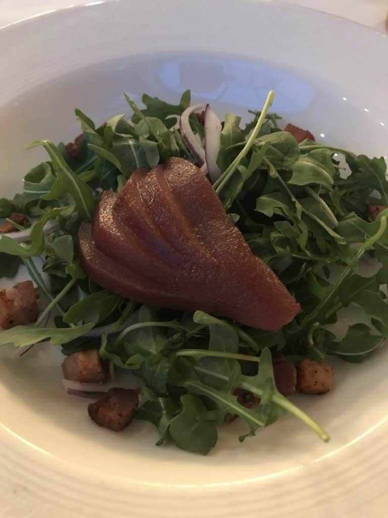 Red Wine Bosc Pear Salad