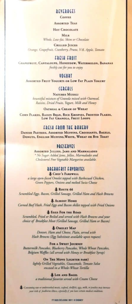 Menu Items