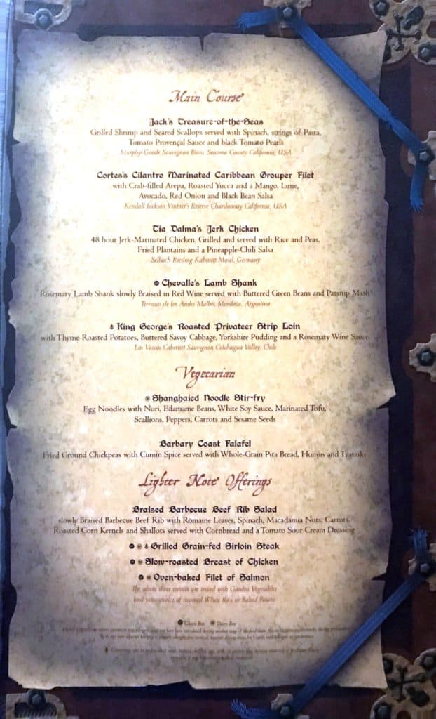 Entrees, Lighter Note Offerings, Desserts